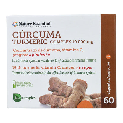Cúrcuma complex Nature Essential 10000 mg, 60 cápsulas