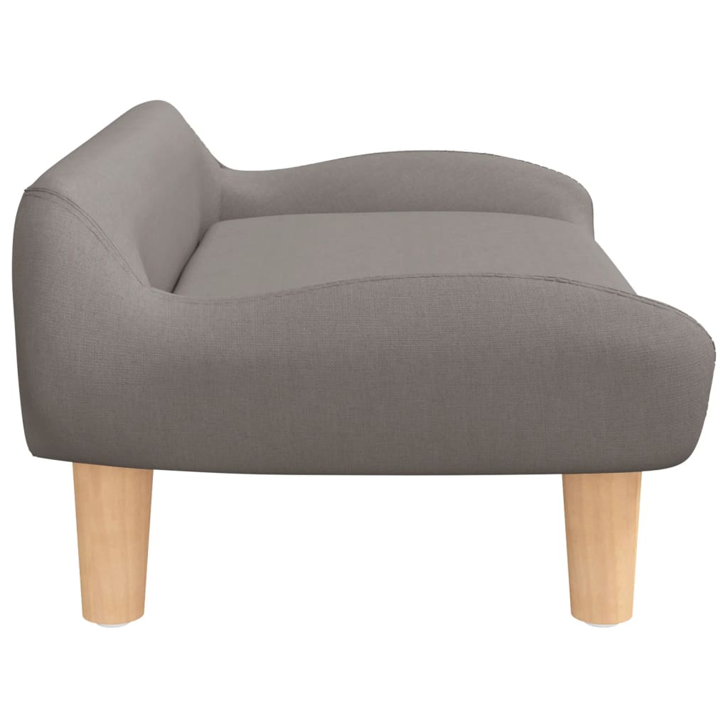 Cama Para Perros De Tela Gris Taupe 70x40x24 Cm / Vetonek_4