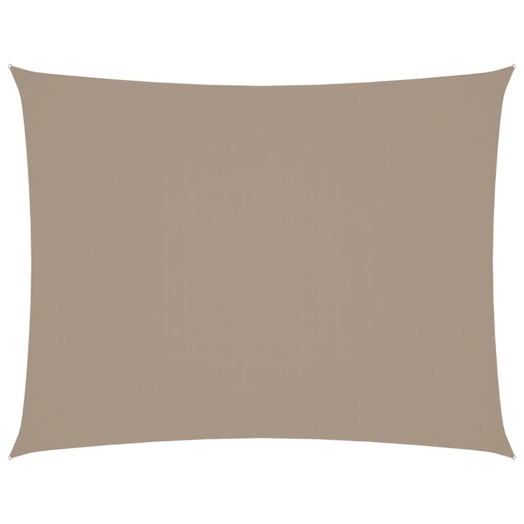 Vidaxl Toldo De Vela Rectangular Tela Oxford Gris Taupe 4x6 M_0