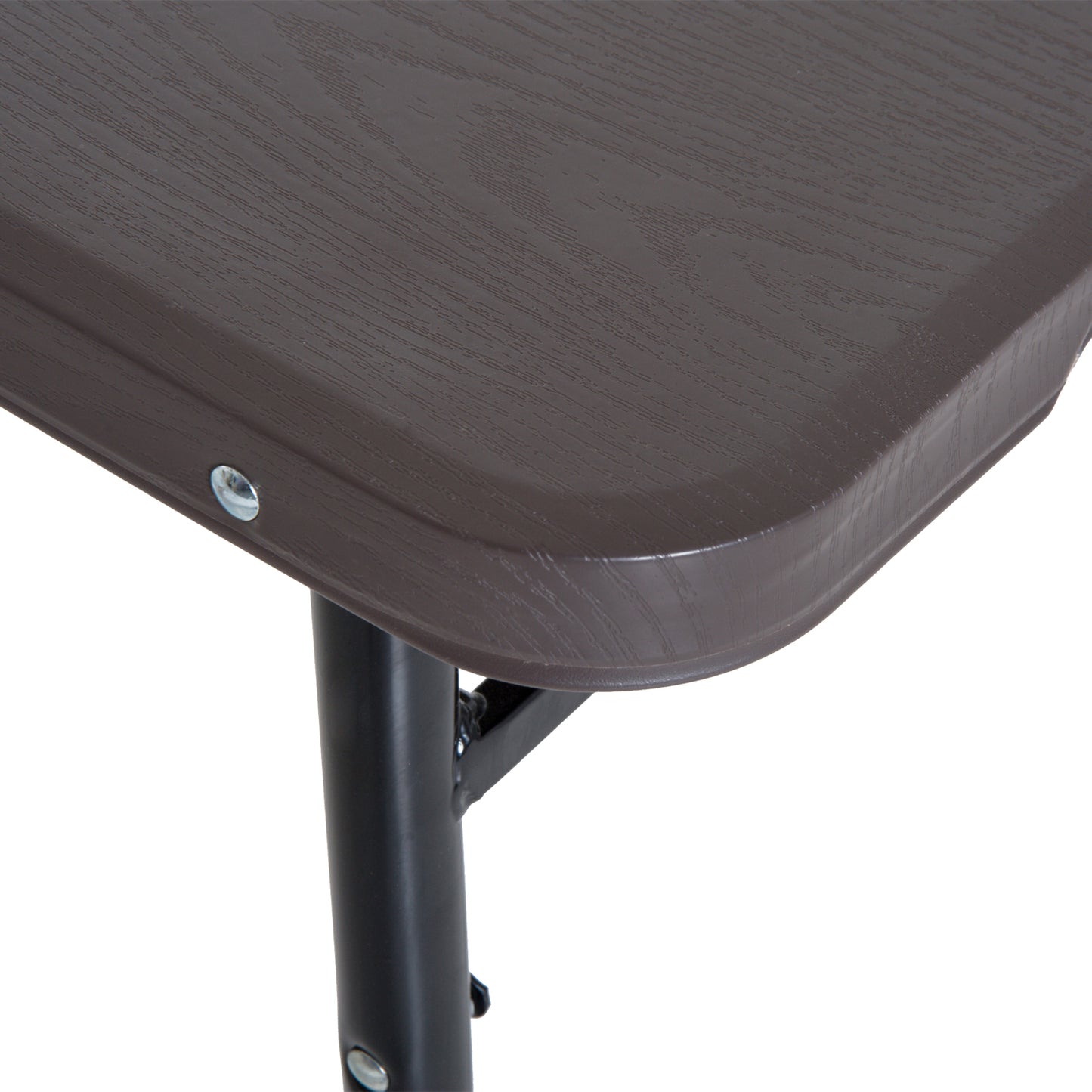 Outsunny Mesa Plegable Portátil Para Camping Mesa Auxiliar Multiusos Marrón 2_3