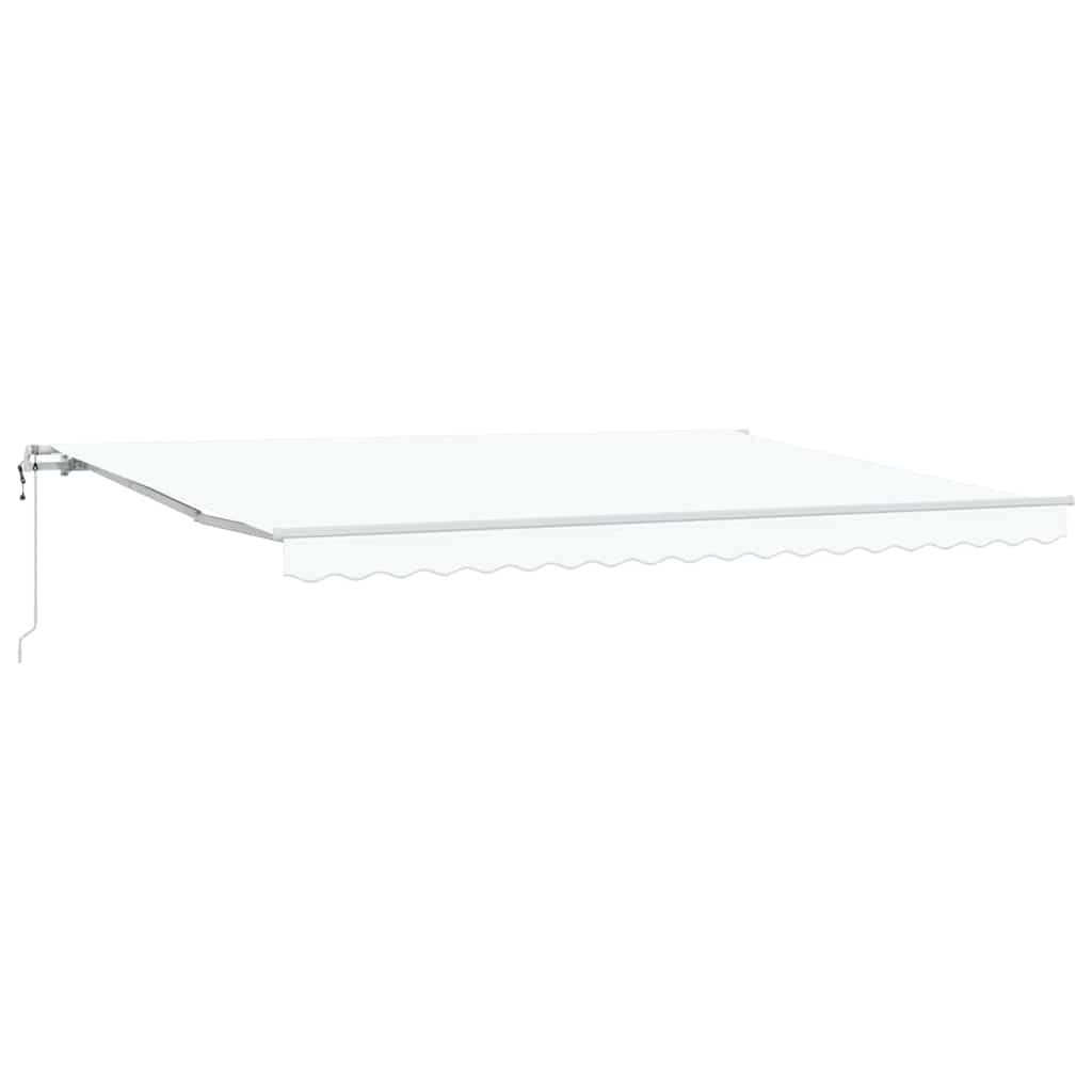 Toldo Retráctil Blanco 450 X 300 Cm Tela Y Aluminio_0