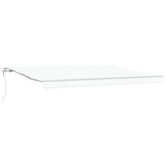 Toldo Retráctil Blanco 450 X 350 Cm Tela Y Aluminio_0