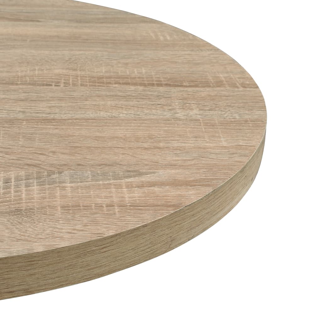 Mesa De Bar Bistró Mdf Y Acero Redonda 60x75 Cm Color Roble_3