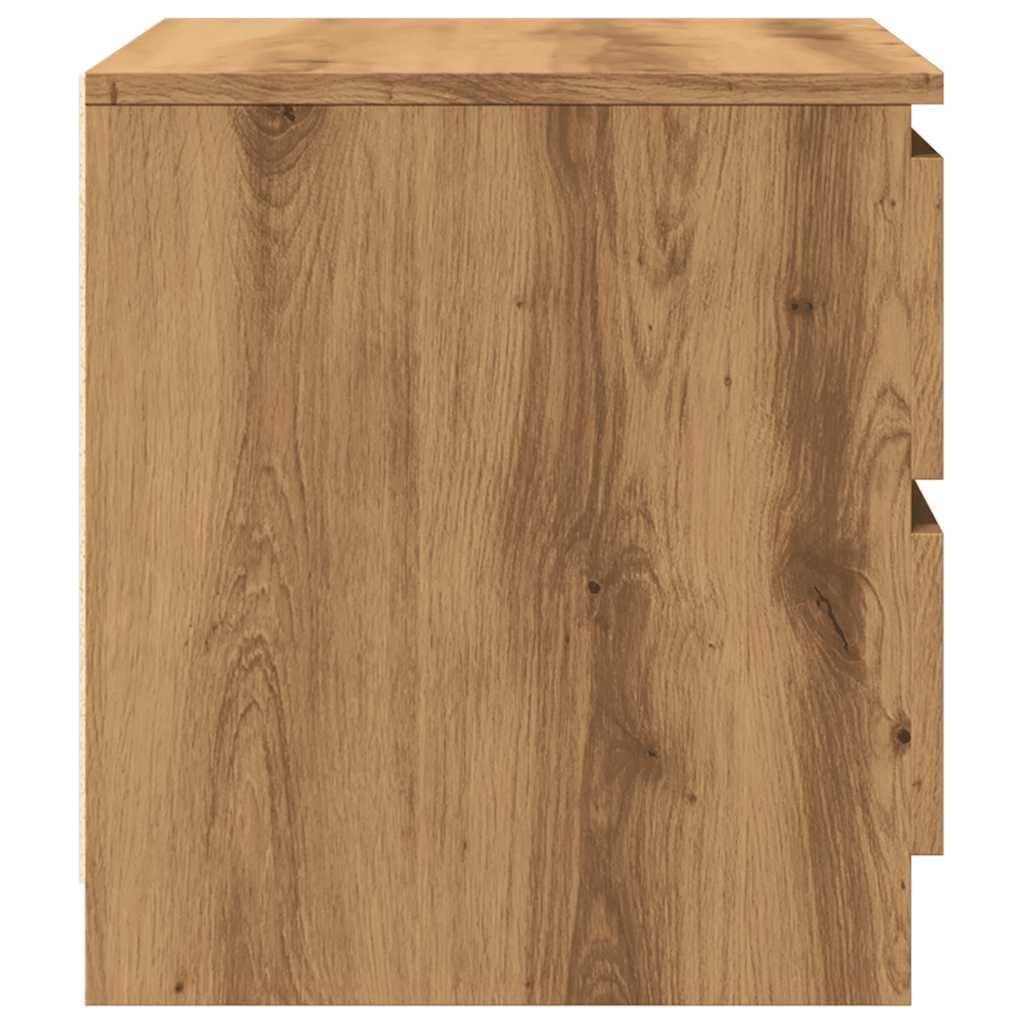 Mesitas De Noche 2 Uds Madera Ingeniería Roble 50x40x43.5 Cm_4