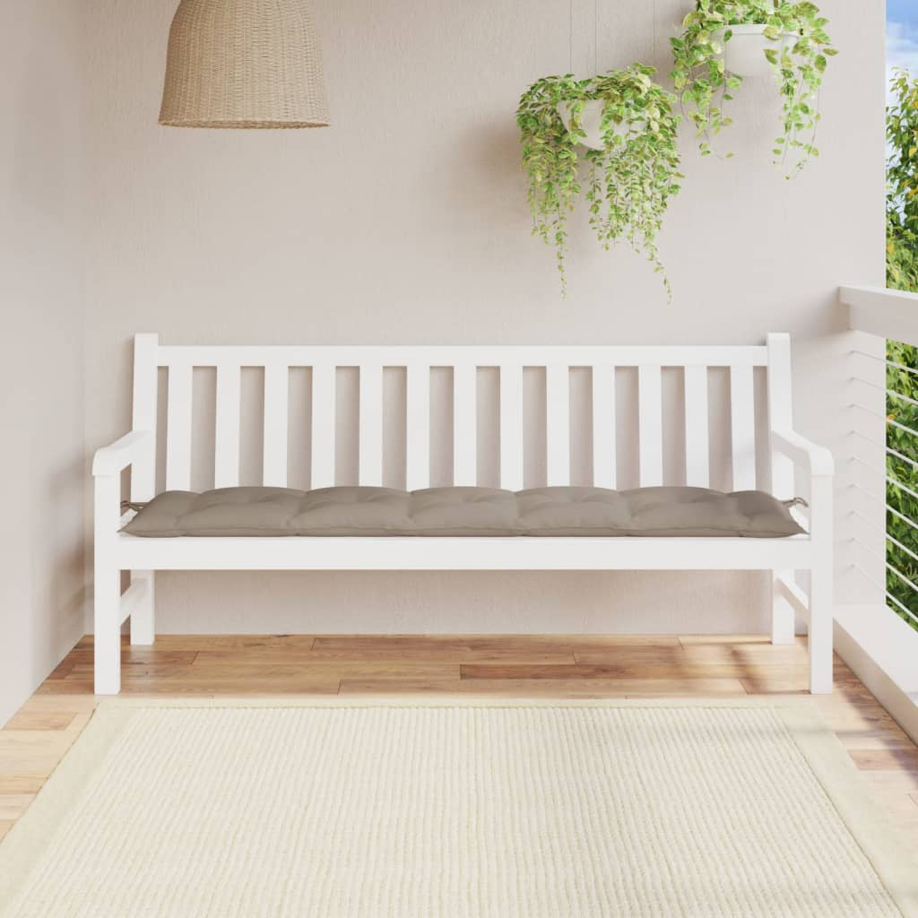 Vidaxl Cojín De Banco De Jardín Tela Oxford Gris Taupé 180x50x7 Cm_1