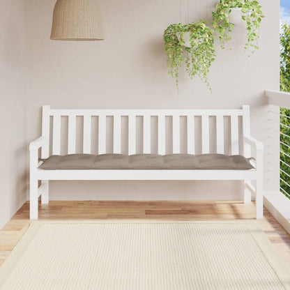 Vidaxl Cojín De Banco De Jardín Tela Oxford Gris Taupé 180x50x7 Cm_1