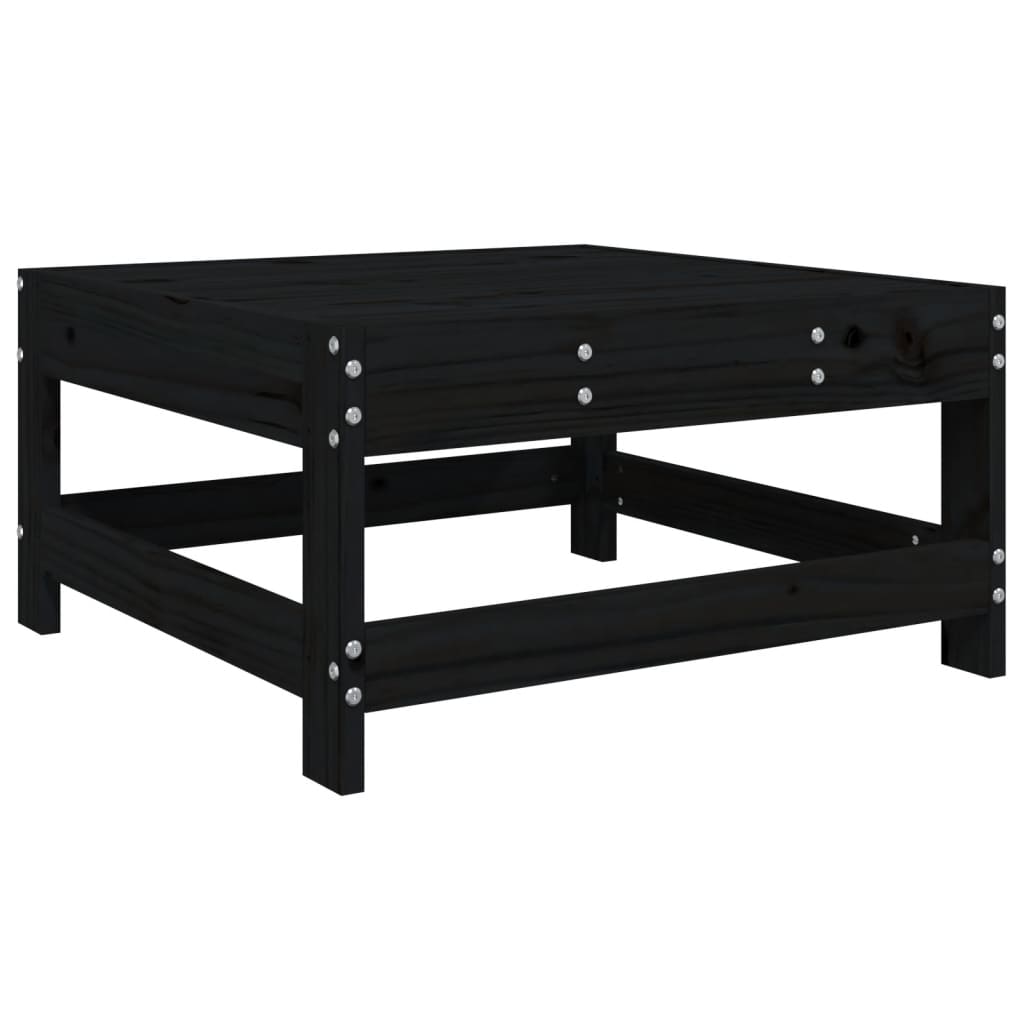 Vidaxl Juego De Sofás De Jardín 5 Piezas Madera Maciza De Pino Negro_4