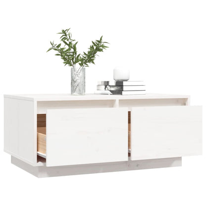Mesa De Centro De Madera Maciza De Pino Blanco 80x50x35 Cm_3