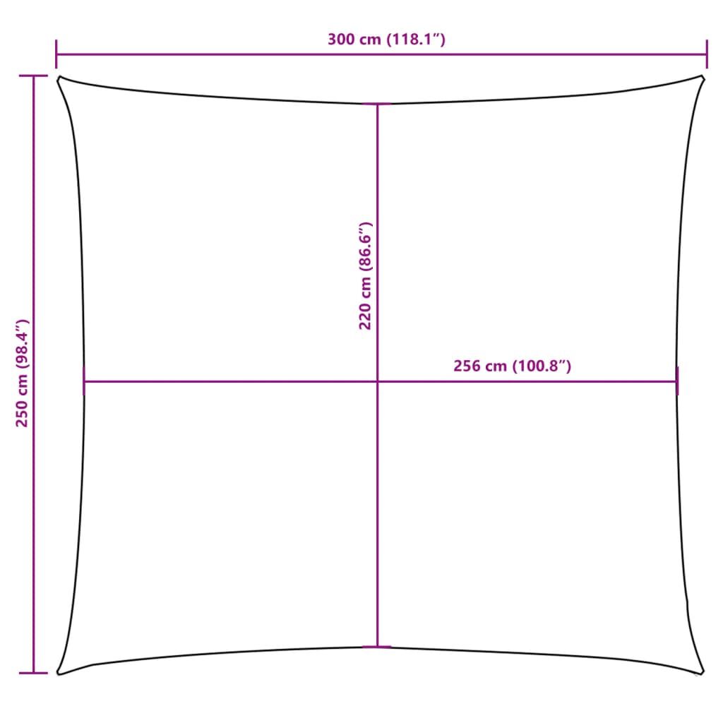 Vidaxl Toldo De Vela Rectangular Tela Oxford Beige 2,5x3 M_2