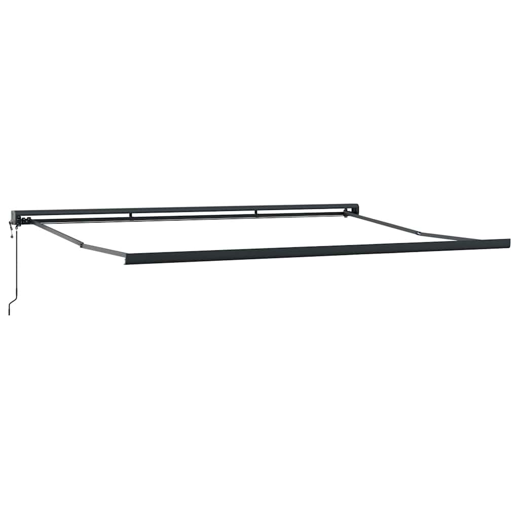 Toldo Retráctil Aluminio Y Tela Gris Antracita Y Blanco 5x3 M_4