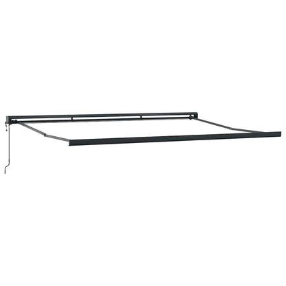Toldo Retráctil Aluminio Y Tela Gris Antracita Y Blanco 5x3 M_4