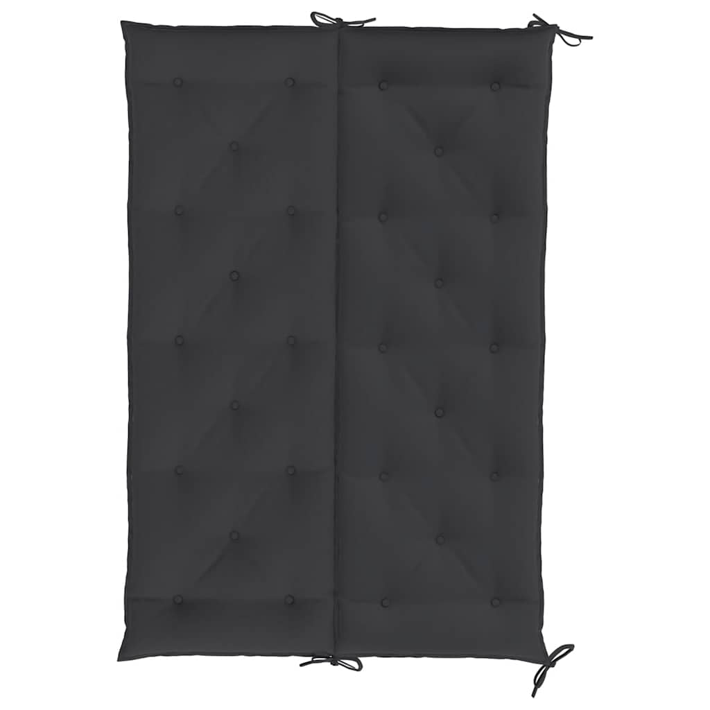 Vidaxl Cojín De Banco De Jardín Tela Oxford Negro 150x(50+50)x7 Cm_4