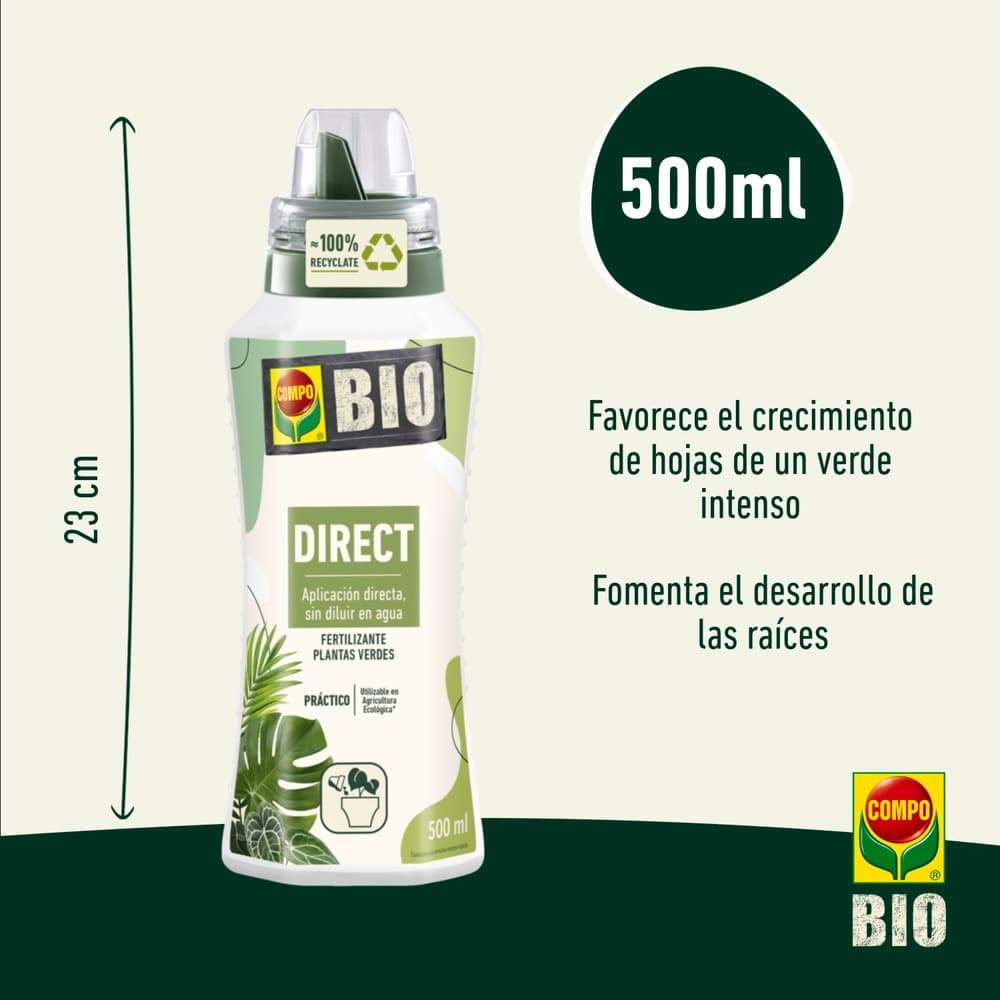Bio fertilizante direct plantas verdes Compo 500 ml