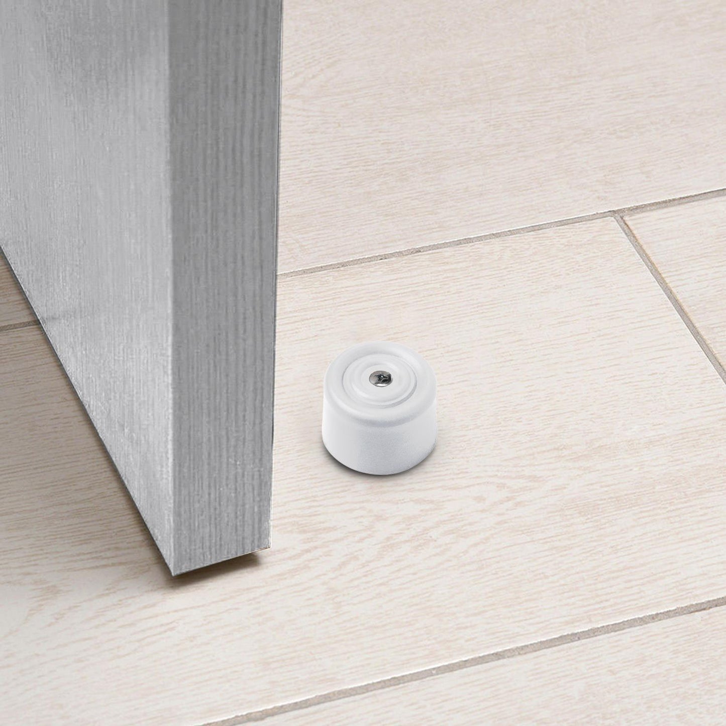 Tope Puerta Maurer Atornillar Con Taco Y Tornillo Blanco