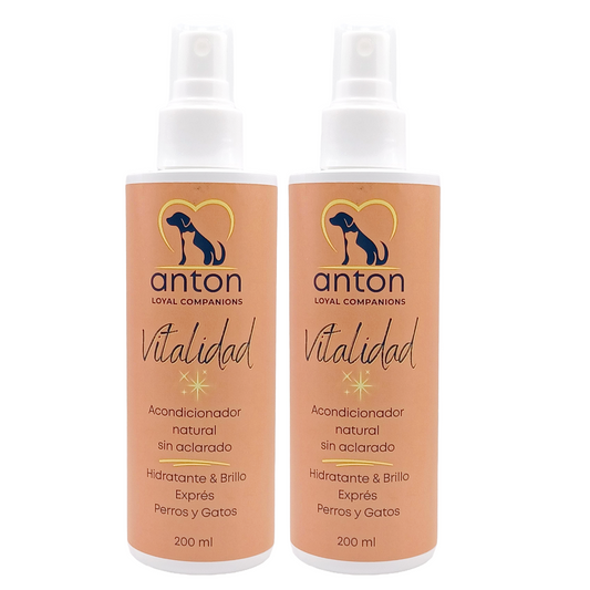 Acondicionador Sin Aclarado Para Perros Y Gatos “vitalidad” – Pack Ahorro – 2x200 Ml