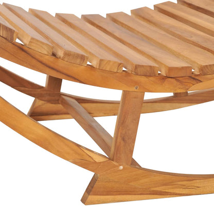Tumbona Mecedora Con Cojín Madera Maciza De Teca_2