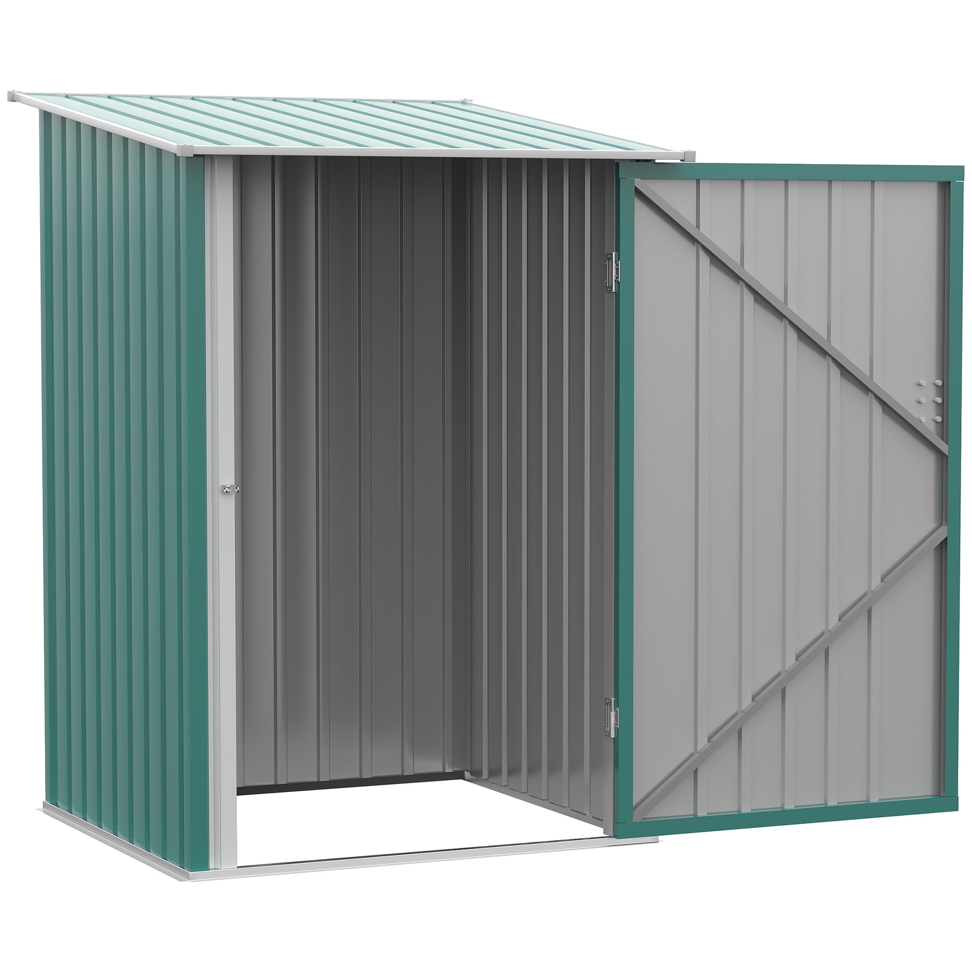 Outsunny Cobertizo De Jardín De Exterior 0,92 M² 100x103x160 Cm Verde_4