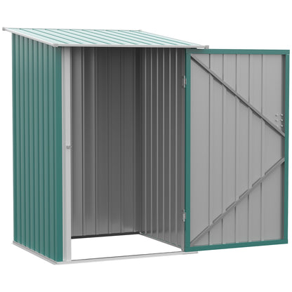 Outsunny Cobertizo De Jardín De Exterior 0,92 M² 100x103x160 Cm Verde_4