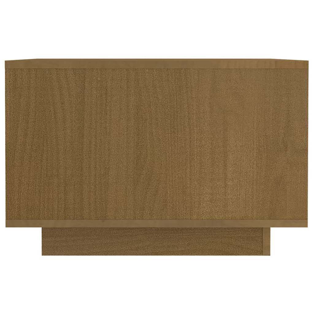 Mesa De Centro Madera Maciza De Pino Marrón Miel 50x50x33,5 Cm_3