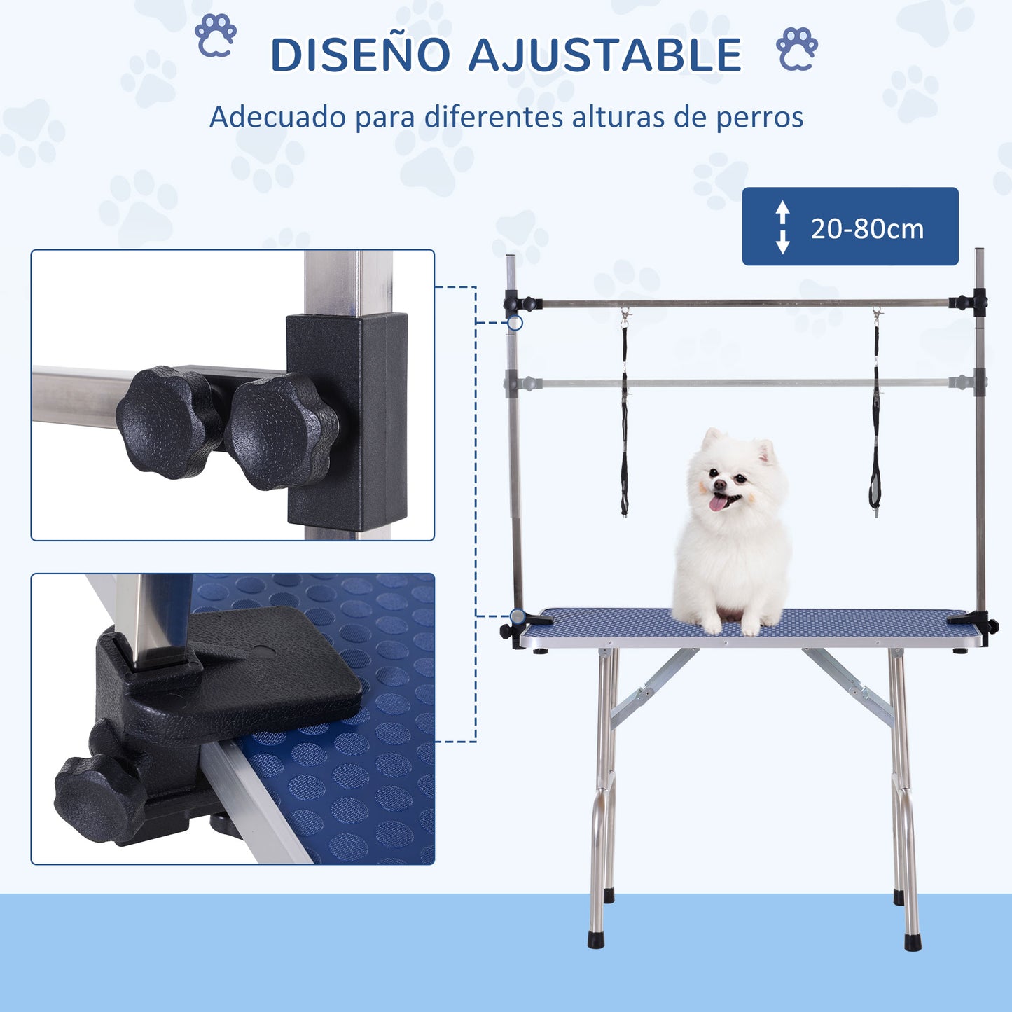 Pawhut Mesa De Peluquería Canina Plegable_3