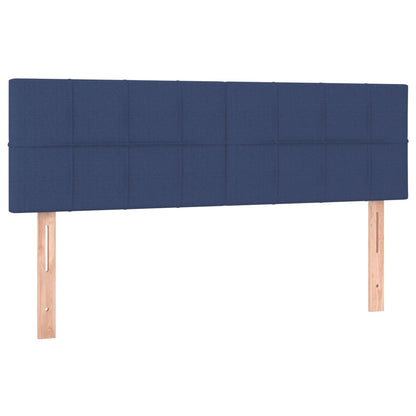 Cama Vica Home Colchón Y Luces Led Tela Azul 140x200 Cm / Vetonek_1