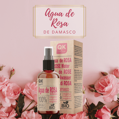 QKnatur - Agua De Rosas De Damasco 100ml - Tónico Facial- Rostro, Contorno De Ojos, Cuerpo, Cabello_1