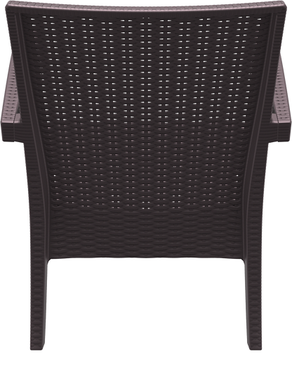 Siesta Exclusive Pack De 2 Sillones Miami Lounge Armchair Ratán Marrón_5