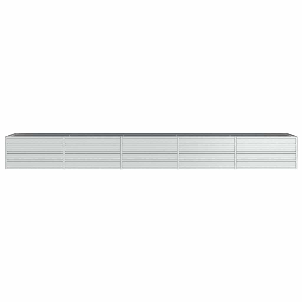 Arriate De Acero Galvanizado Plateado 400x80x45 Cm_3