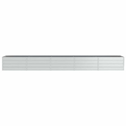 Arriate De Acero Galvanizado Plateado 400x80x45 Cm_3