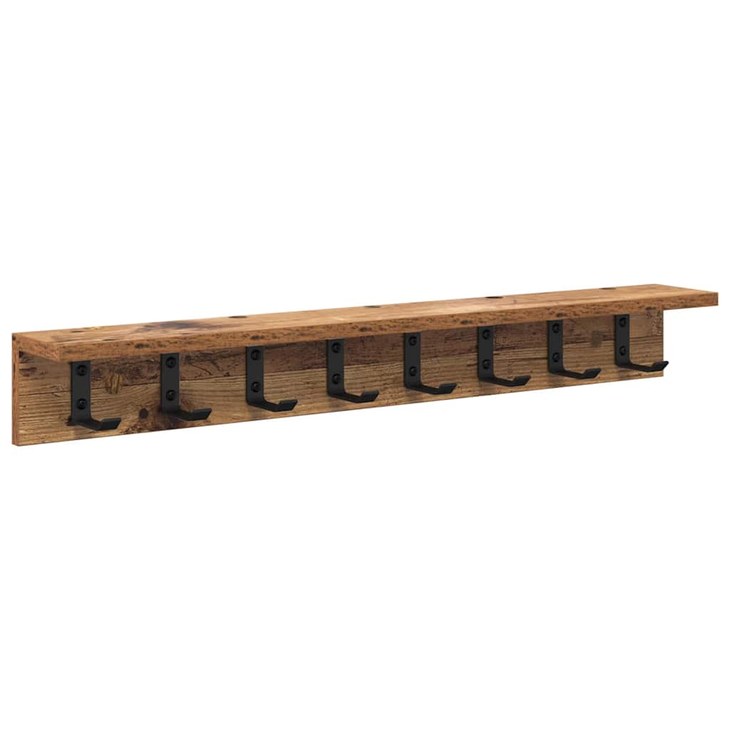 Perchero De Pared Madera Vieja 80 X 10,5 X 10,5 Cm_0