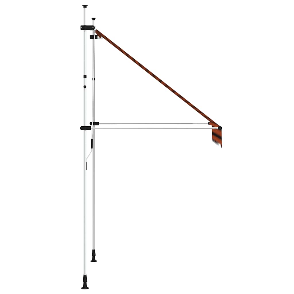 Toldo Manual Retráctil Naranja Y Marrón 150 Cm_4