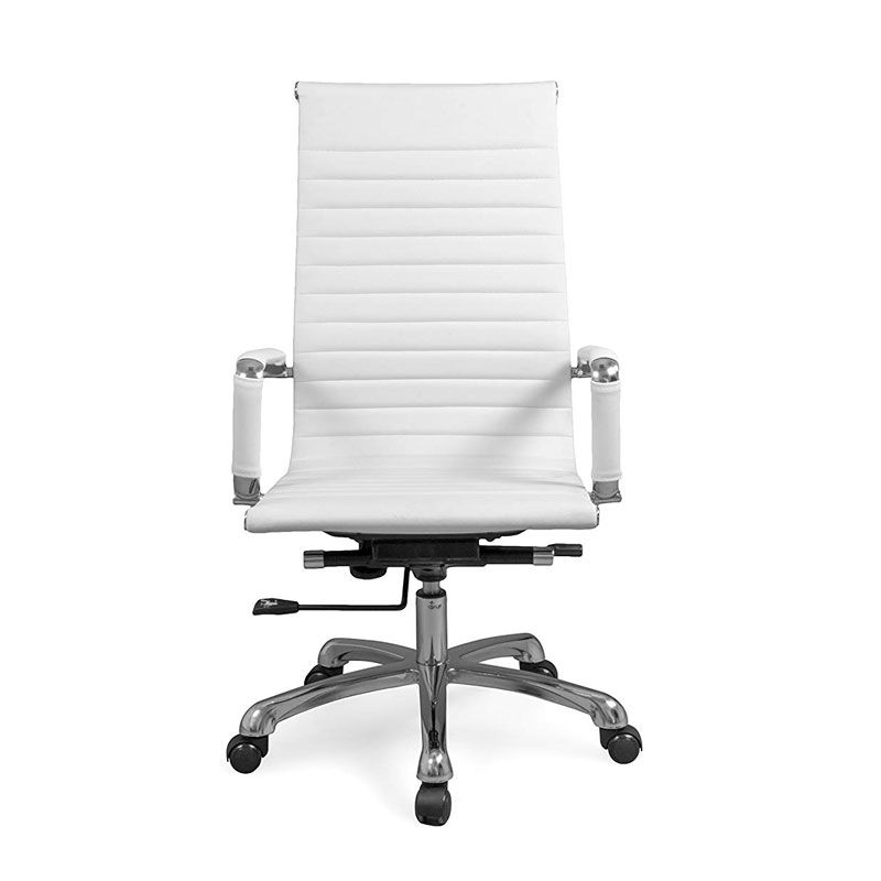 Silla De Oficina Boss Símil, Blanco, 57 X 104–112 X 66_1