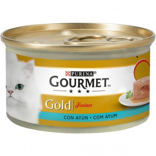 Pack 24 x GOURMET GOLD Doble Placer Pescado del Oceano & Espinacas Comida húmeda 85 g