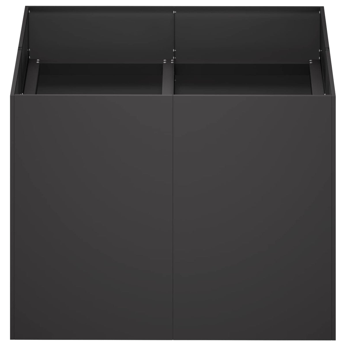 Macetero De Jardín Negro 80 X 80 X 60 Cm Acero Laminado En Frío_2