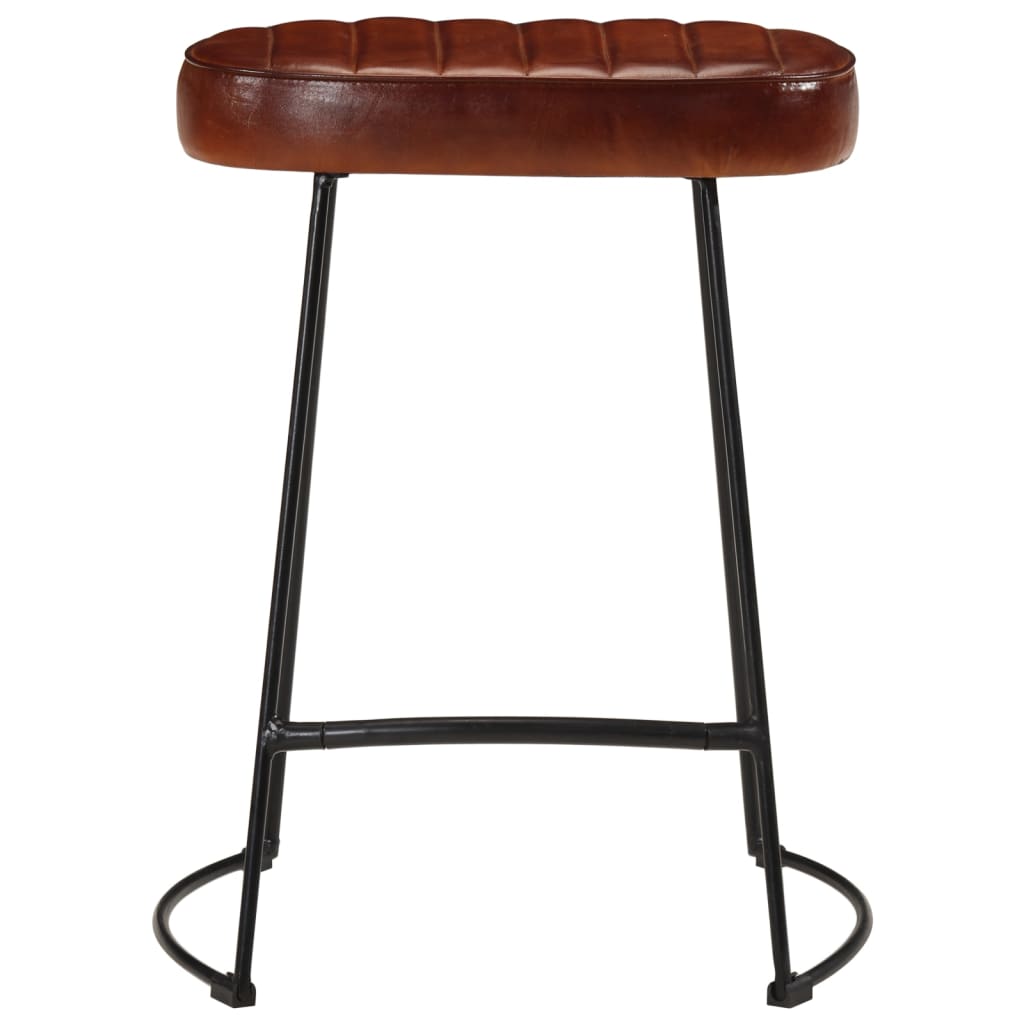 Taburetes De Bar 2 Uds Marrón Oscuro 40x29,5x53 Cm_1