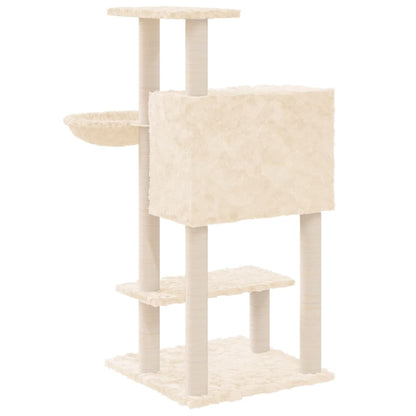 Rascador Para Gatos Con Postes De Sisal Crema 108,5 Cm_5