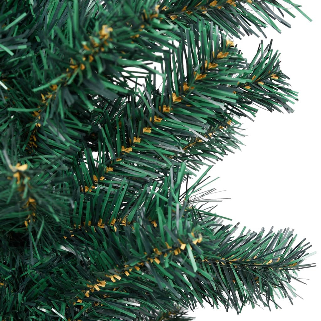 Vidaxl Árbol De Navidad Artificial Delgado Leds Y Soporte Verde 120 Cm_3