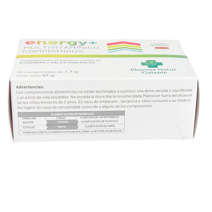 Energy+ Multivitamínico Con Liberación Prolongada – 11 Vitaminas Y 8 Minerales Para Energía Y Recuperación