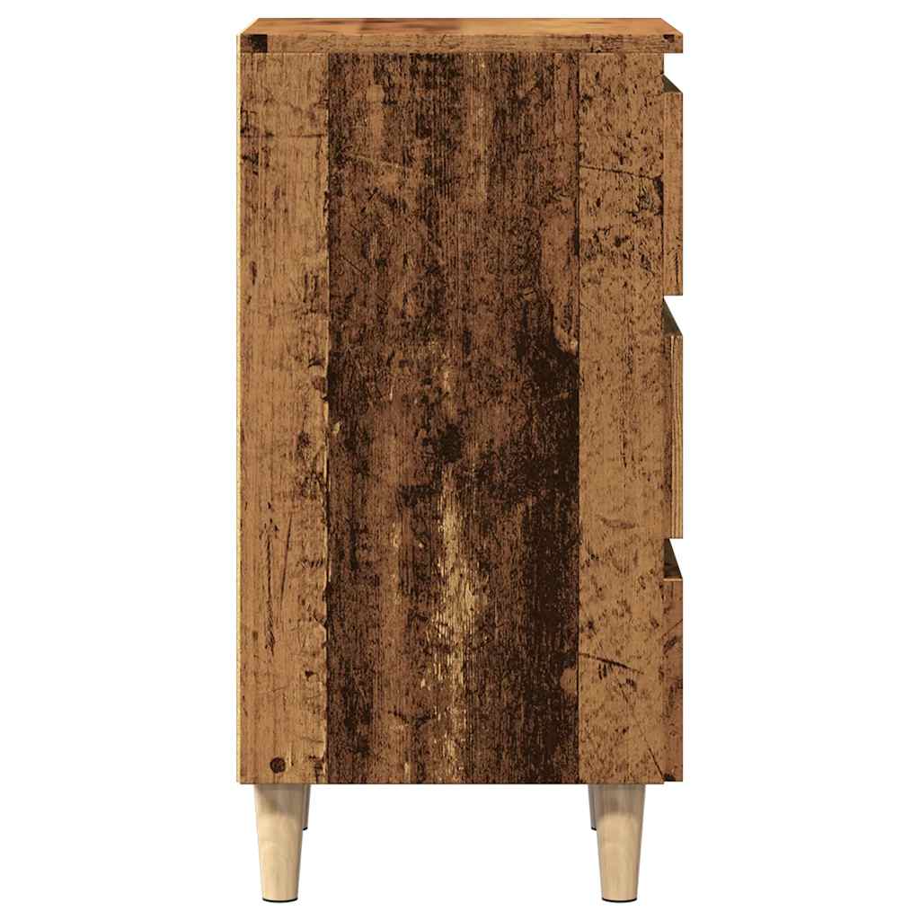 Mesita De Noche Madera De Ingeniería Envejecida 40x35x69 Cm_3