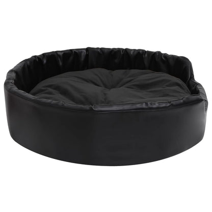 Vidaxl Cama Para Perros Felpa Y Cuero Sintético Negra 90x79x20 Cm_3