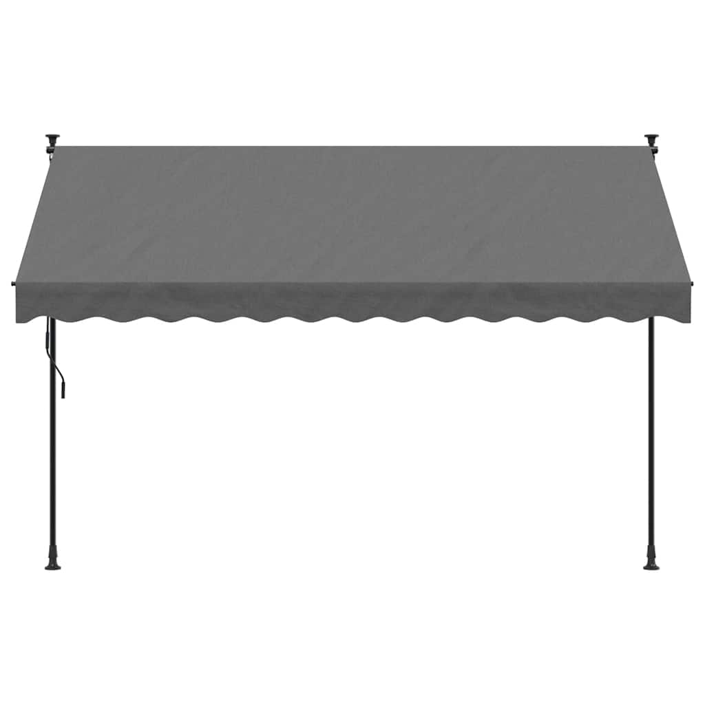 Toldo Retráctil De Tela Y Acero Gris Antracita 300x150 Cm_2