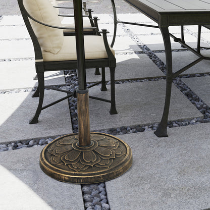 Base Para Sombrilla Outsunny Resina Bronce 46x46x33 Cm_3
