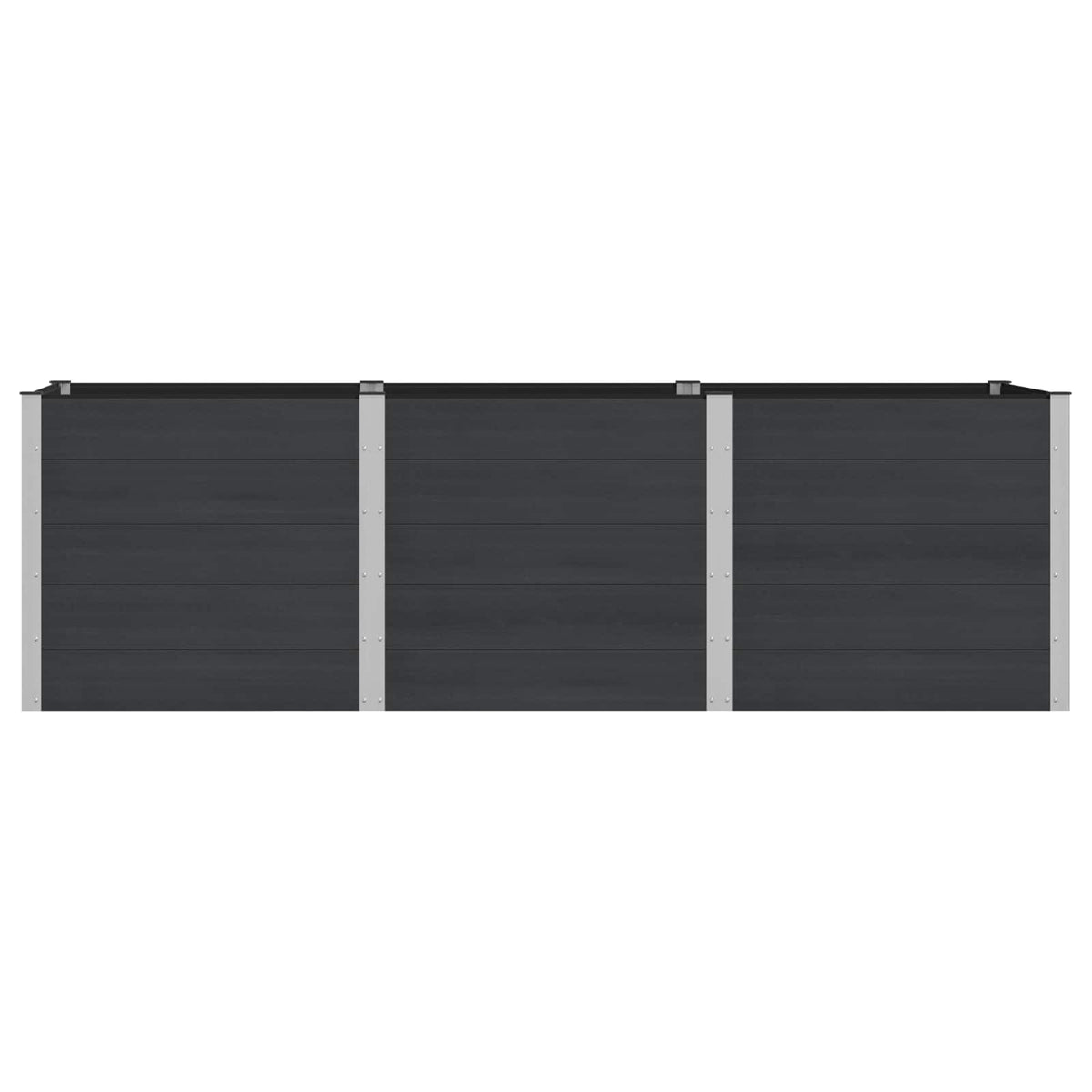 Arriate Elevado Negro 300 X 100 X 91 Cm Wpc Y Aluminio_2