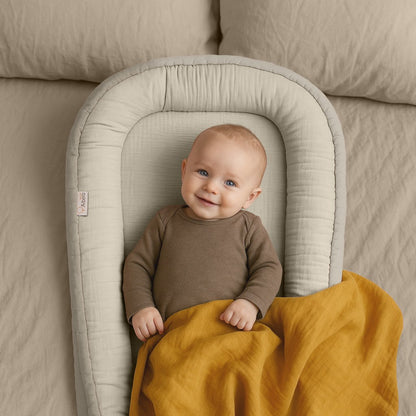 Cuna Nido Colecho Bebe Muselina Vanilla_2