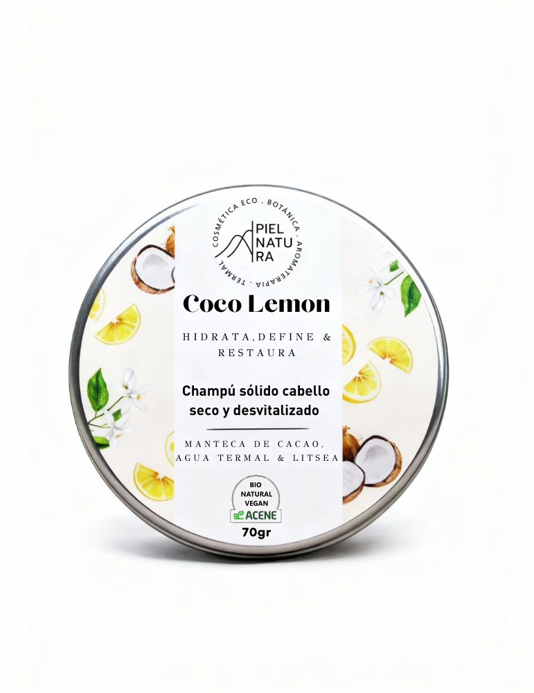 Champú Sólido Bio Cabello Seco Y Desvitalizado, Coco Lemon_0