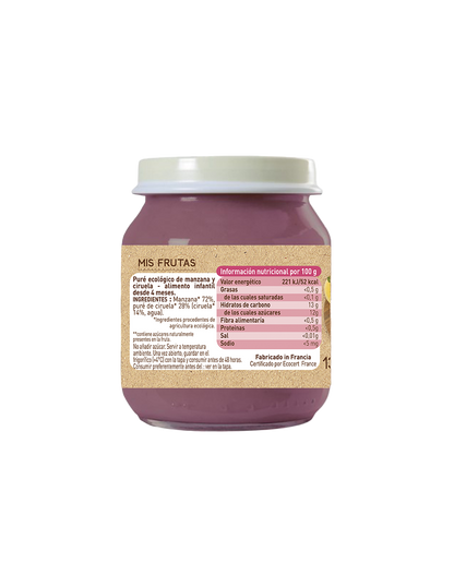 Tarrito Manzana y Ciruela Babybio 130g