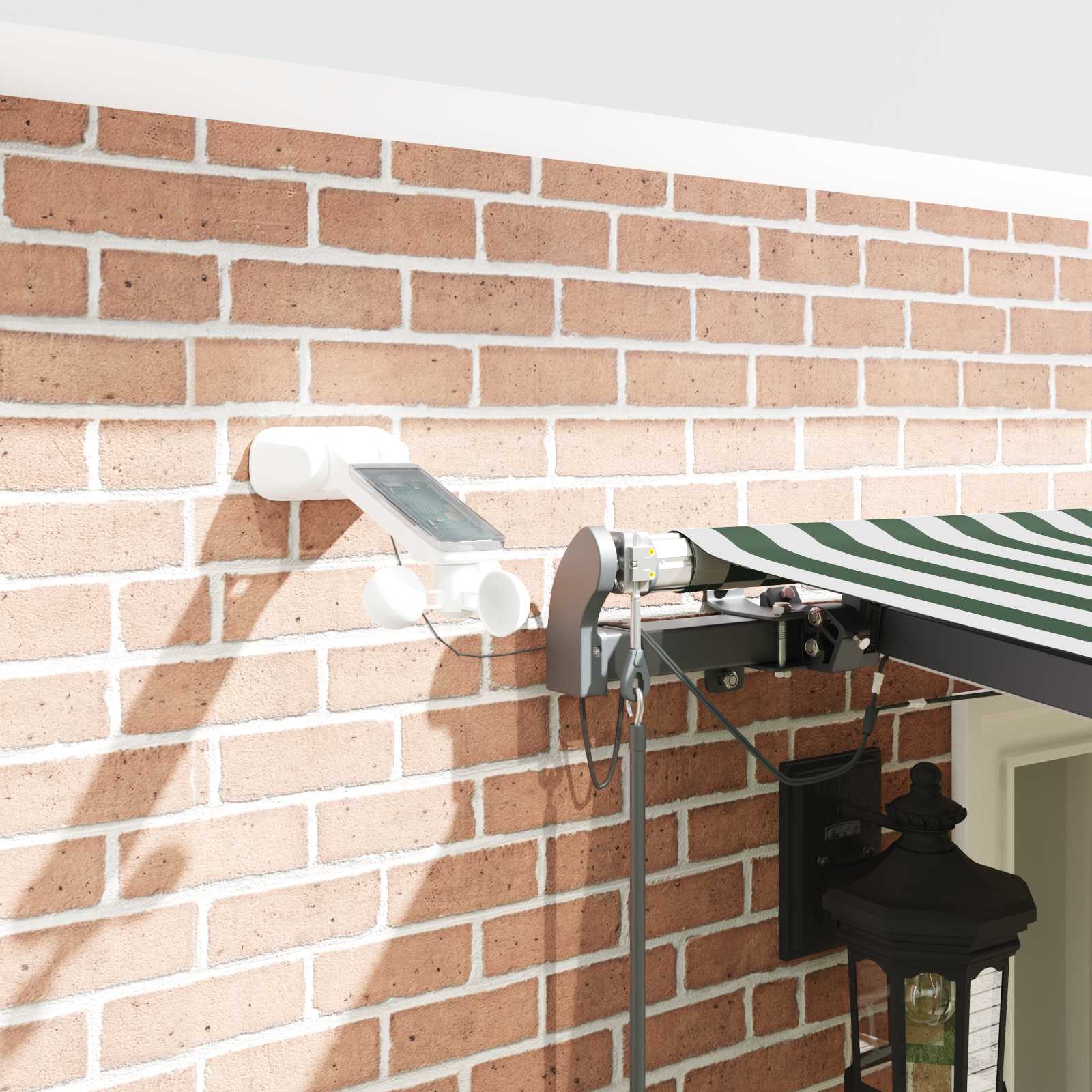 Toldo Retráctil Verde Y Blanco 600 X 300 Cm Poliéster_3