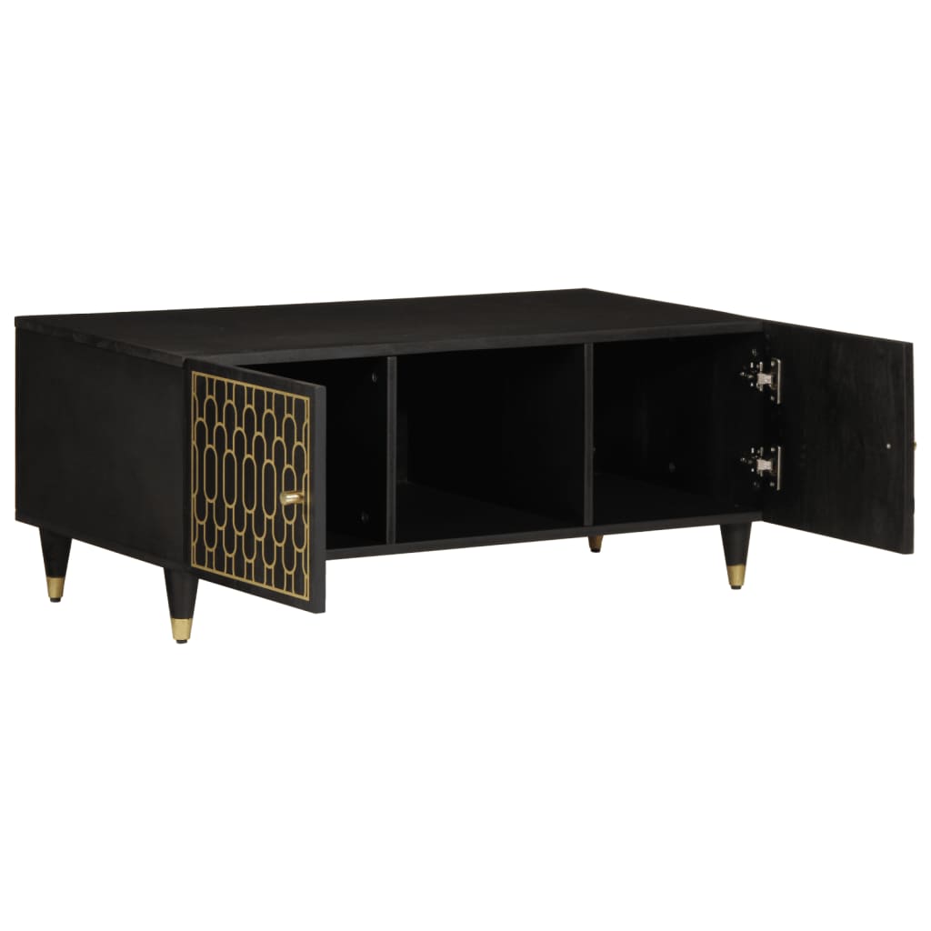 Mesa De Centro De Madera Maciza Mango 100x54x40 Cm_0