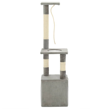 Vidaxl Rascador Para Gatos Con Postes Rascadores De Sisal 109 Cm Gris_3