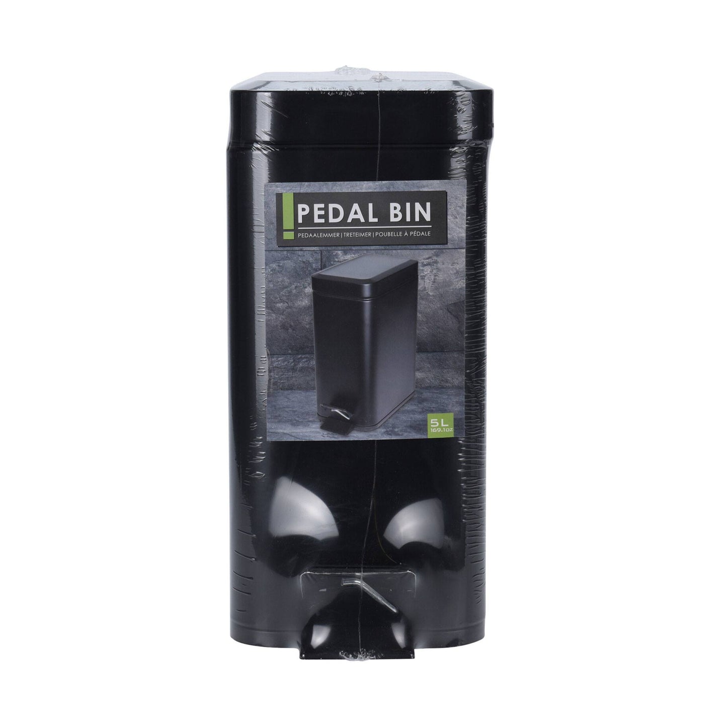 Cubo Con Pedal 5l Metal Negro